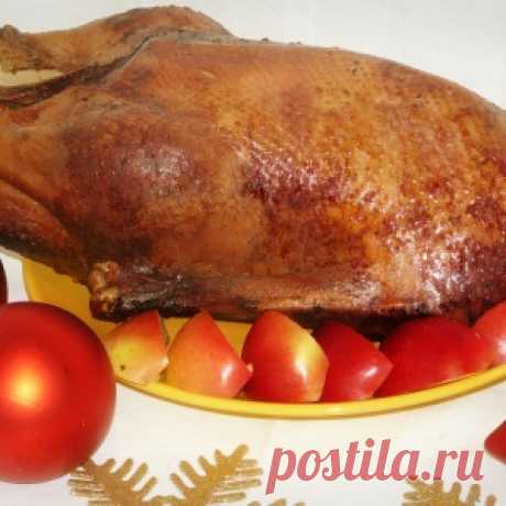 Рождественский гусь с яблоками
