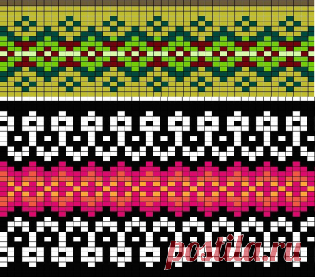 Составляем новые схемы жаккардовых узоров - часть два в стиле Fair isle | МНЕ ИНТЕРЕСНО | Яндекс Дзен