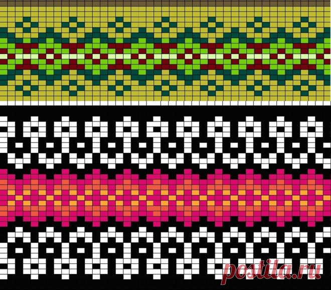 Составляем новые схемы жаккардовых узоров - часть два в стиле Fair isle | МНЕ ИНТЕРЕСНО | Яндекс Дзен