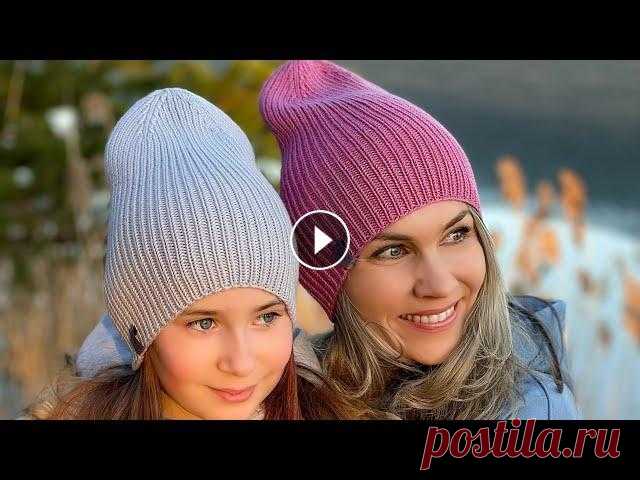 Шапка-луковка резинкой 1*1 Все схемы тут...