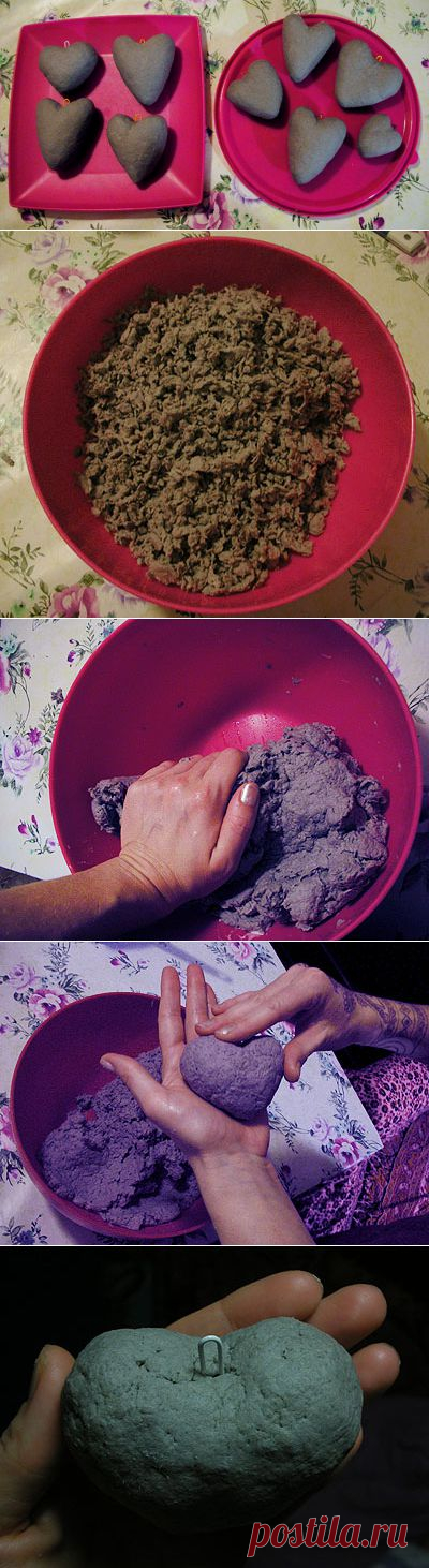 Сердца из папье-маше