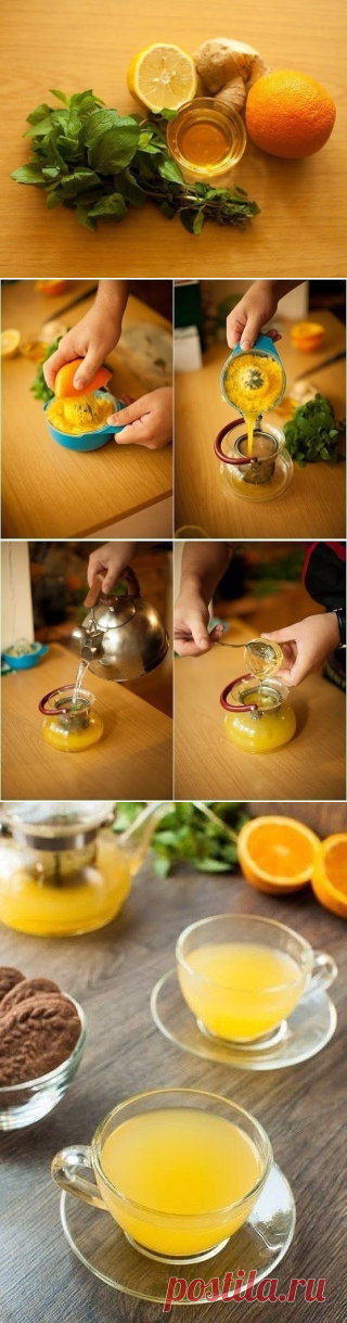 Как приготовить имбирный чай - рецепт, ингридиенты и фотографии