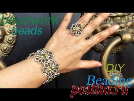 DIY Beaded jewelry ♣Beading Tutorial♣Seed Bead Jewelry Making Tutorials For Beginners♣串珠教程♣Beadwork♣