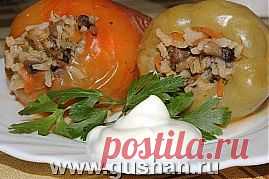 Перец, фаршированный овощами и грибами | Готовим просто и вкусно