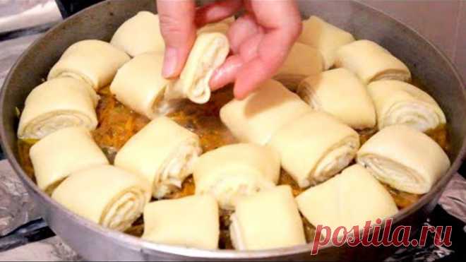 ДЕЛАЮ ИЗ ТЕСТА РУЛЕТИКИ И ГОТОВЛЮ НА СКОВОРОДЕ С МЯСОМ, ЛУКОМ И МОРКОВЬЮ – БЕШБАРМАК ПО-НОВОМУ!