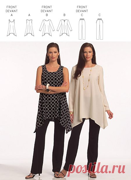 Butterick Pattern: B5203 Misses' | Misses'-Petite Tunic & Pants — jaycotts.co.uk - Sewing Supplies