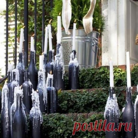 Что сделать с бутылками из-под вина — 20 идей