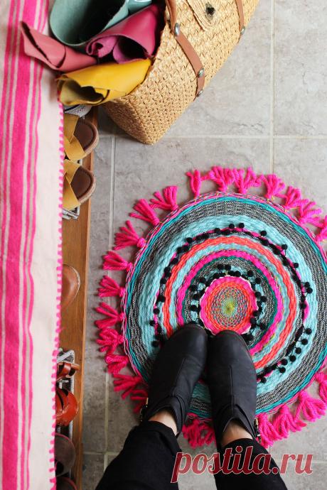 Woven Circle Mat DIY - A Beautiful Mess