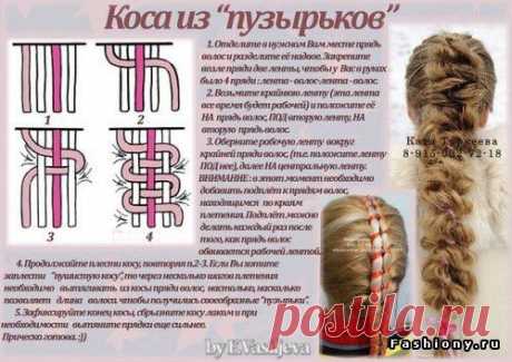 Подборка мк по плетению различных видов косичек со схемами / прически со схемой