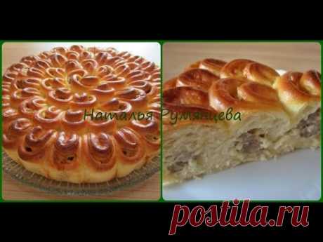 Рецепт. Мясной Пирог Хризантема. Видео рецепт.