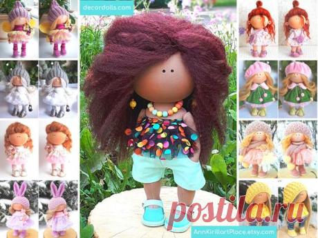 Curly Hair Handmade Tilda Doll Girl Gift Doll Portrait Cloth | Etsy Hello, dear visitors!  This is handmade soft doll created by Master Yana (Cheboksari, Russia). Doll is made by Order. Order processing time is 5-12 days.  All dolls on the photo are made by master Yana. You can find them in our shop using masters name: