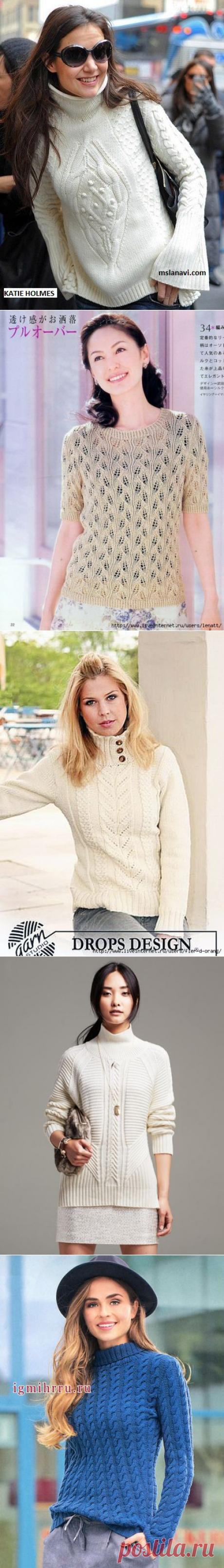Пуловеры спицами 234