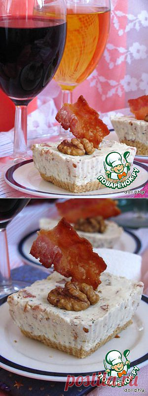 Мини-чизкейки с голубым сыром и беконом. Автор: dolphy