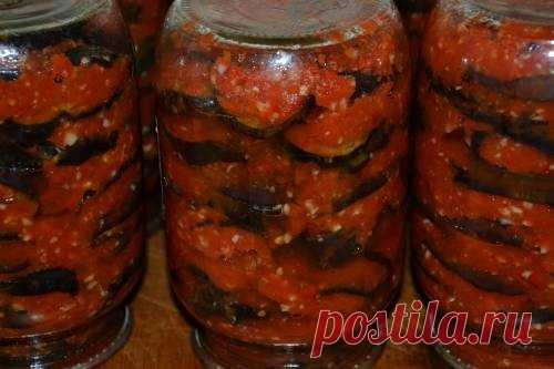 Баклажаны с помидорами и чесноком - рецепт с фото / Простые рецепты