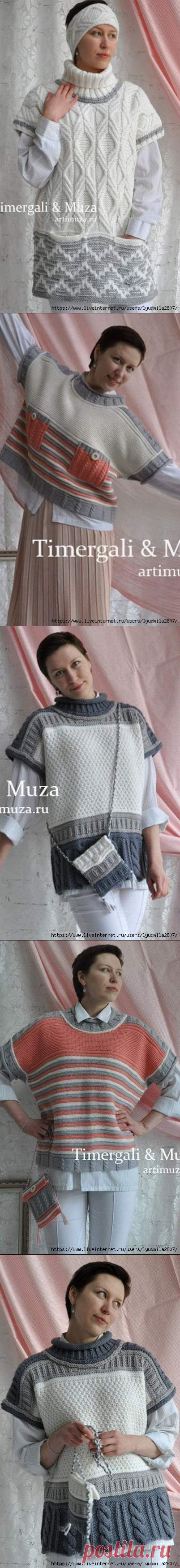 Пуловеры со спущенным плечом по одной выкройке + сумочки (Etsy).идеи.