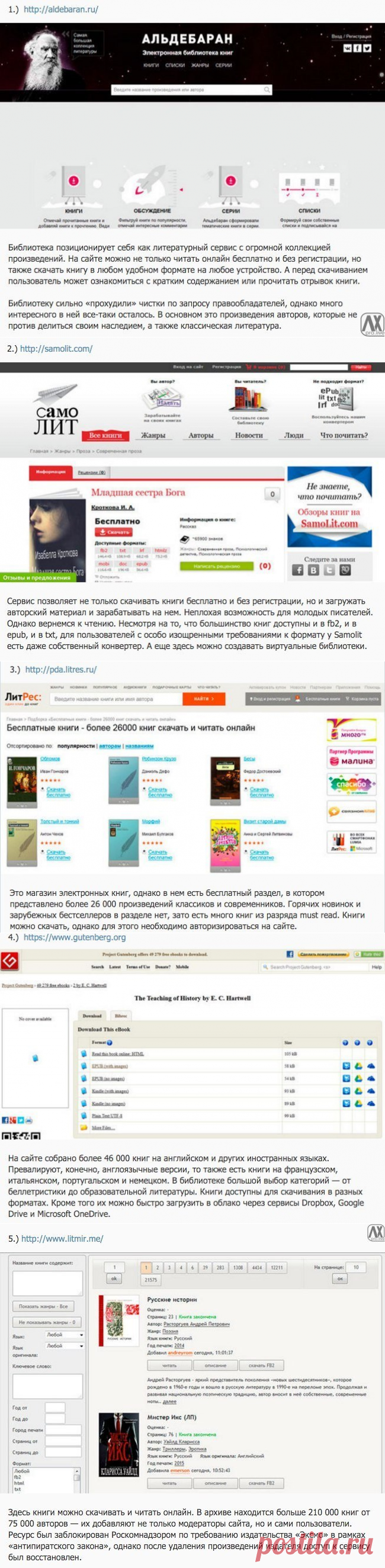 5 легальных онлайн-библиотек, на которых можно читать и скачивать книги бесплатно