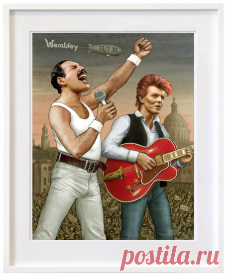 Freddie Mercury y David Bowie de Jan Lööf | Galería NOA