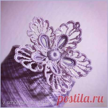 1. Вяжем серединку цветка | V.Smolyakova Art Lace | Яндекс Дзен