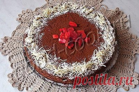 Шоколадный чизкейк с клубникой (без выпечки), рецепт приготовления