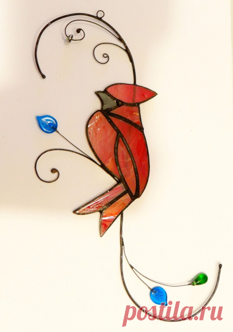 Cardenal Vidrieras parasol Pájaro rojo Cardenal rojo Regalo amante de las aves Colgante ventana Pedido personalizado Decoración de la pared Hecha a mano Decoración de la ventana Vidrio - Etsy Chile