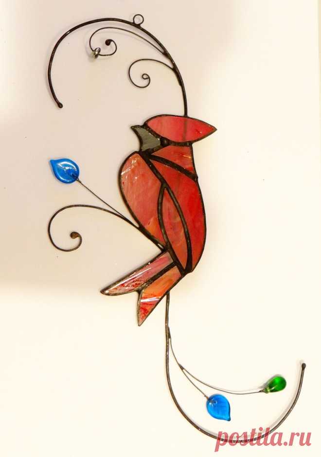 Cardenal Vidrieras parasol Pájaro rojo Cardenal rojo Regalo amante de las aves Colgante ventana Pedido personalizado Decoración de la pared Hecha a mano Decoración de la ventana Vidrio - Etsy Chile