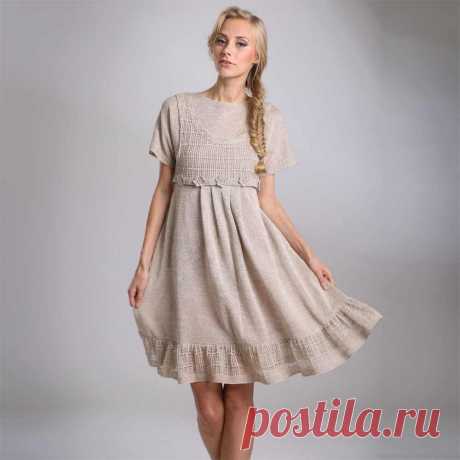 Льняное платье в стиле бохо-этно