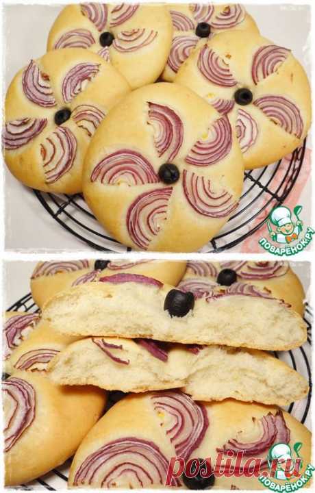Лепешки с оливковым маслом и луком - кулинарный рецепт