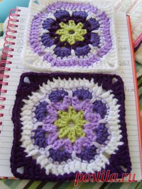 Suz Place: African flower granny square.... another requested pattern