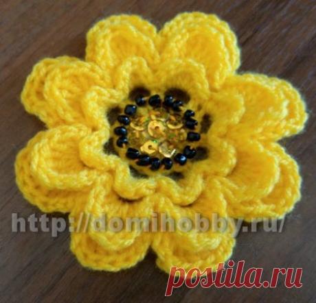 Цветок крючком