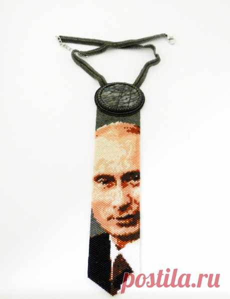 Галстук &quot;В.В.П.&quot; или &quot;Ути-Путин&quot; | biser.info - всё о бисере и бисерном творчестве