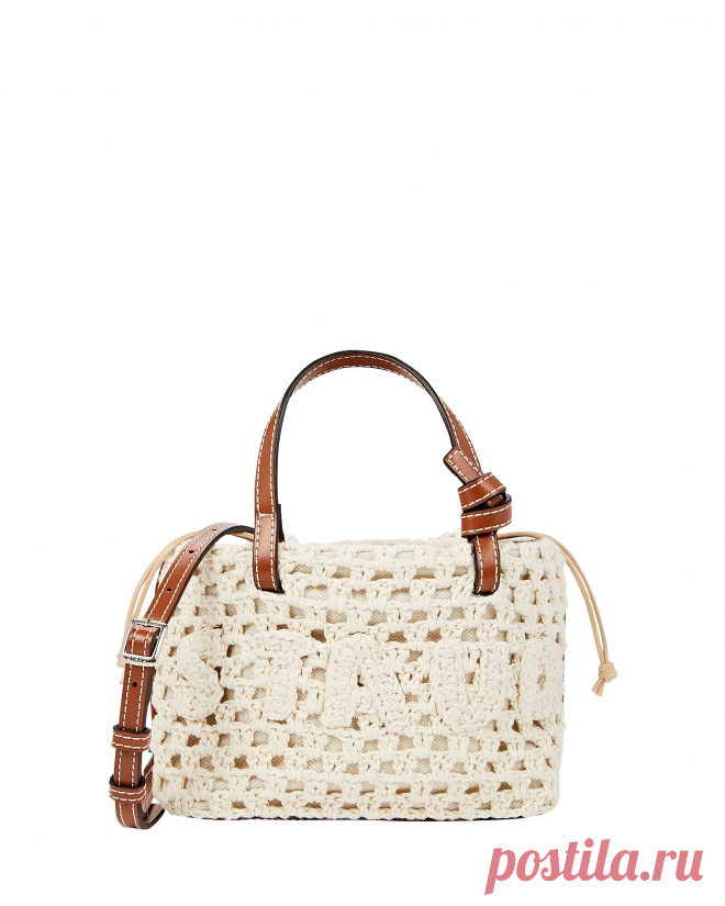 STAUD Ria Crocheted Cotton Crossbody Bag | INTERMIX®