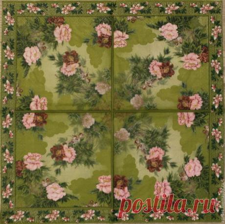 Купить 4шт cалфетка для декупажа цветы рококо декупажная салфетка - салфеткадлядекупажа, салфеткадекупажная, травяной
