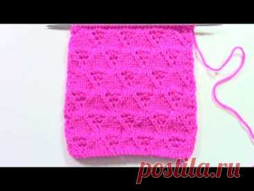 Ажурный узор спицами Чешуя🎀Knitting patterns