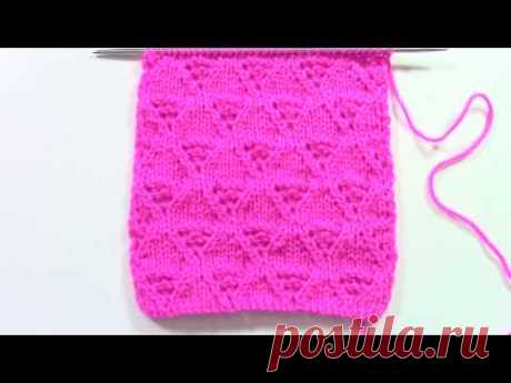 Ажурный узор спицами Чешуя🎀Knitting patterns