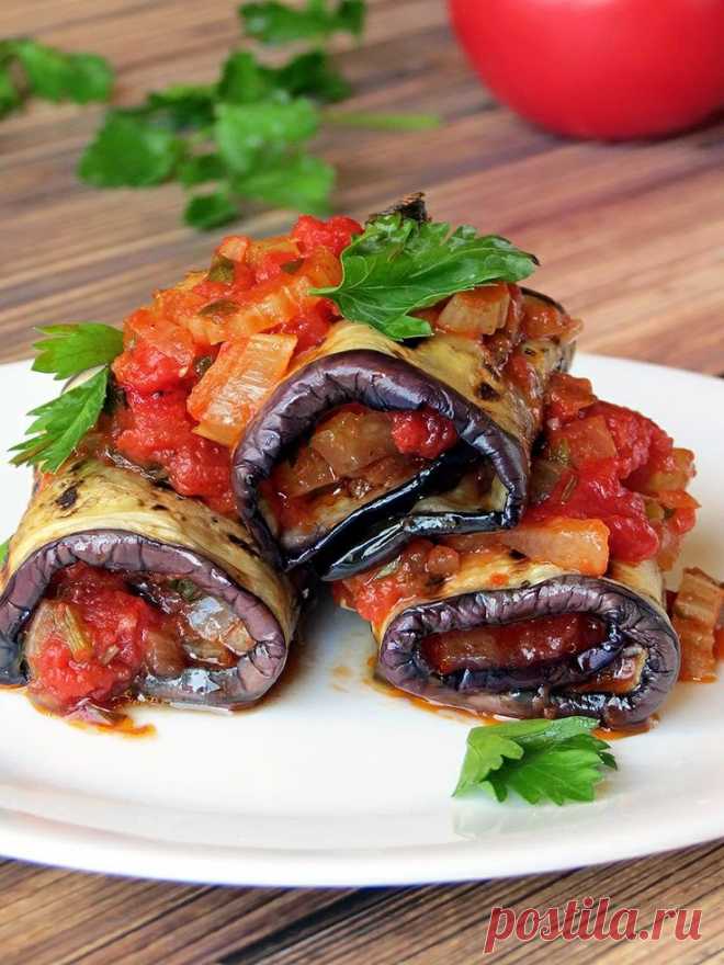 InVkus: Роллатини: баклажаны начиненные овощами