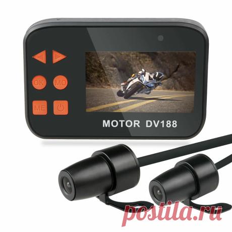 Dv188 1080p 2.7inch fhd action sports camera video dvr dual lens 130° bike motorcycle car dish cam waterproof moto camera Sale - Banggood.com
