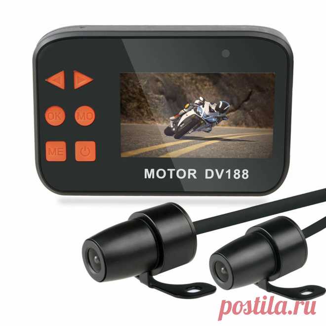Dv188 1080p 2.7inch fhd action sports camera video dvr dual lens 130° bike motorcycle car dish cam waterproof moto camera Sale - Banggood.com