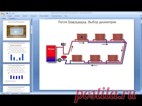 Петля Тихельмана выбор диаметров