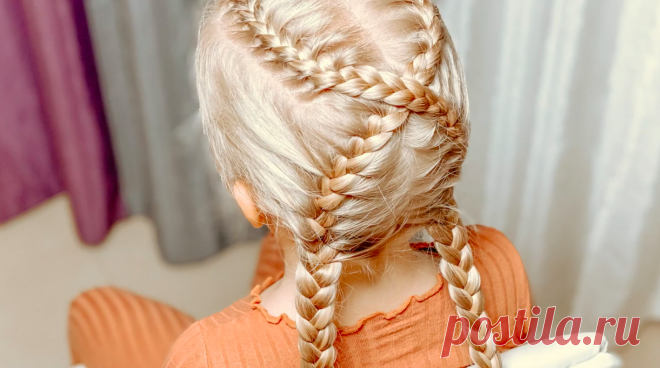 Плетение кос на длинных волосах