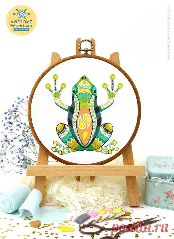 Mandala animals|embroidery patterns | AwesomePatternStudio.com