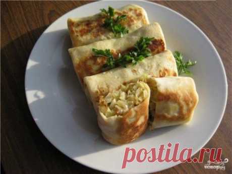 Очень вкусные блинчики с капустой