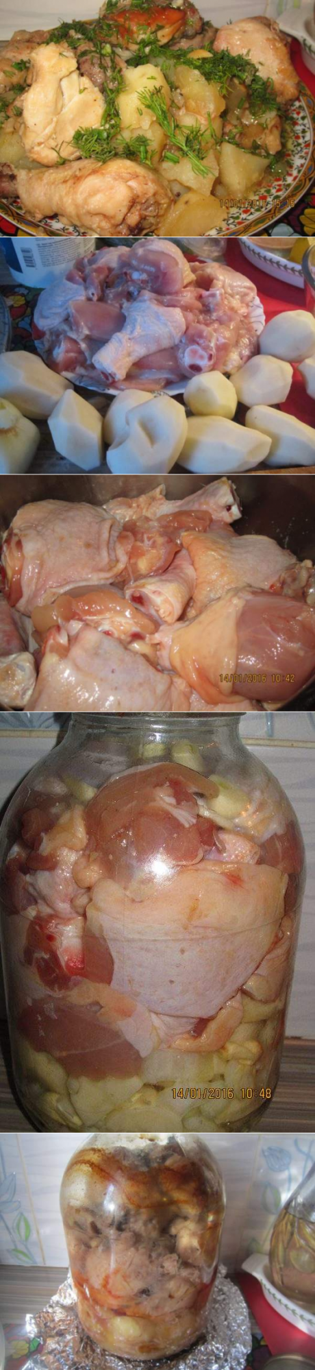 Курица с картошкой в банке - Простые рецепты Овкусе.ру