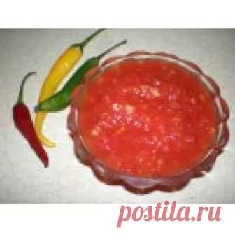 Сырая болгарская аджика Кулинарный рецепт