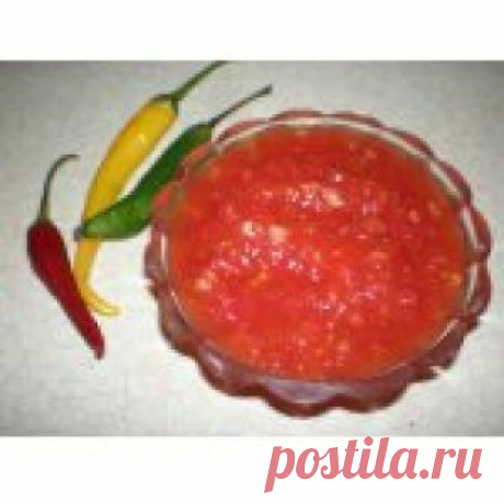 Сырая болгарская аджика Кулинарный рецепт