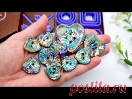 How to make Polymer Clay Buttons covered with UV Resin.