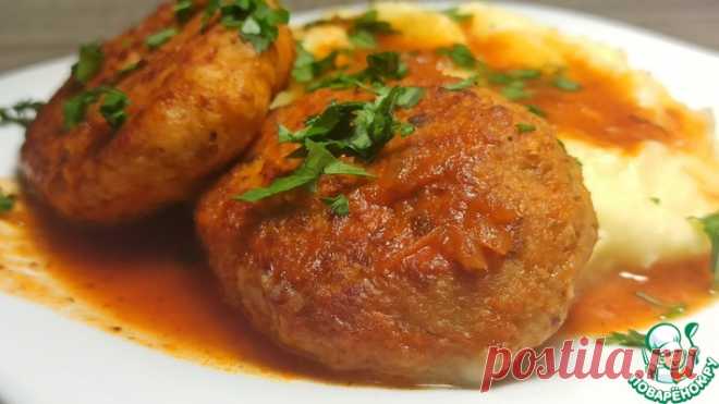 Рыбные котлеты в подливке Кулинарный рецепт