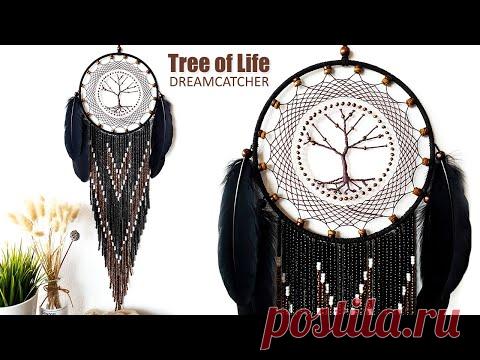 DIY Tutorial l Как сделать Boho TREE OF LIFE Dreamcatcher ?