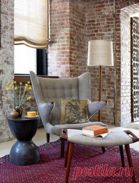 Кирпичная кладка как элемент дизайна интерьера — Роскошь и уют
