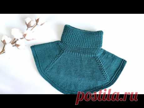 🔥 Манишка спицами💥как связать простую манишку💥.