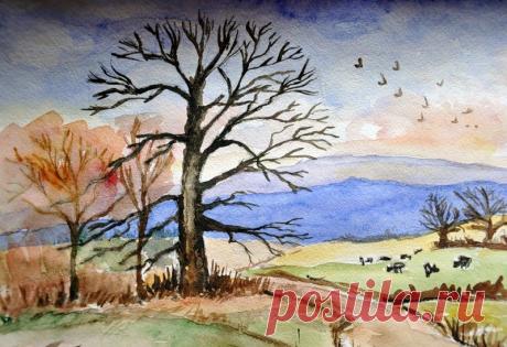 Картинки "Осень нарисованная акварелью" (43 фото) ⭐ Забавник